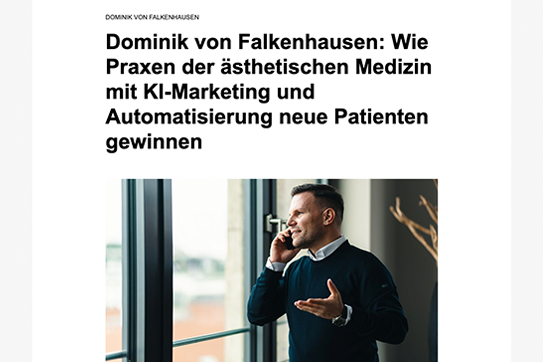 Dominik von Falkenhausen im Beitrag im Handelsblatt